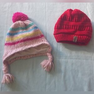 ‼️5 items for $8‼️Colorful Knit Pom-Pom Hat and Red Beanie